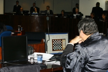desembargador TJ-BA jogando xadrez - Haroldo Abrantes / Agência A Tarde