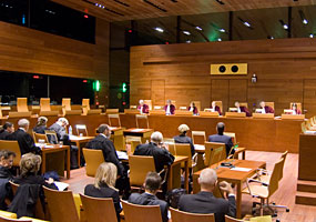 Uma audiência do Tribunal de Justiça - Secção de cinco juízes - Tribunal de Justiça da União Europeia
