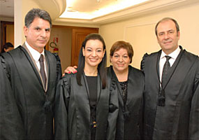 Desembargadores Eduardo João, Helena Marta, Laís Ethel e José Conrado - Mário Salgado/TJ-RS