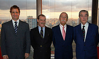 Dr. Alberto Muray Neto; Dr. Geraldo C. Meirelles Freire; Dr. Paulo Roberto Murray - Sócio Fundador; Dr. José Luiz Cabello Campos. - Luiz Mello Machado