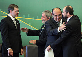Mini pres.do STF Gilmar Mendes comparece a posse do Luis Inacio Adams advogado-geral da união. (23/10/2009) - U.Dettmar/SCO/STF