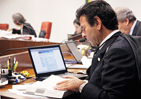 Ministro Luiz Fux participa de sua primeira sessão como membro da Primeira Turma do STF - 15/03/2011 - Gervásio Baptista/SCO/STF