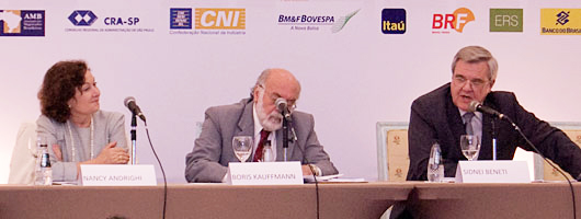 Nancy Andrighi, Boris Kauffmann e Sidnei Beneti no Congresso Internacional de Direito Empresarial - Jeferson Heroico