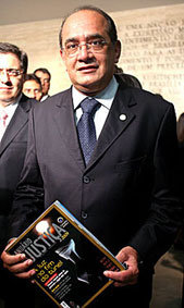Pres. do STF, min. Gilmar Mendes participa do lançamento do Anuário da Justiça 2009 no STF. - Gil Ferreira/SCO/STF