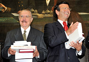 O presidente do Senado José Sarney e ministro Luiz Fux do STJ - Jonas Pereira/Agência Senado