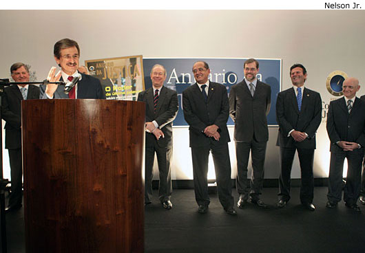 Presidente do STF ministro Cezar Peluso fala durante lançamento do Anuário da Justiça e do livro 'As Constituições do Brasil'. - 31/03/2011 - Nelson Jr./SCO/STF