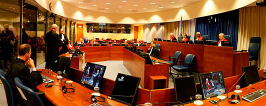 sala de julgamento no Tribunal Penal Internacional para a Iugoslávia, em Haia, Holanda - Courtesy of the ICTY