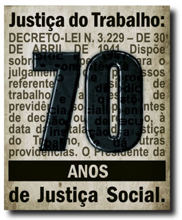 Selo 70 anos de Justiça do Trabalho - Reprodução