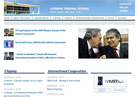 STF - Portal Internacional do Supremo - Divulgação