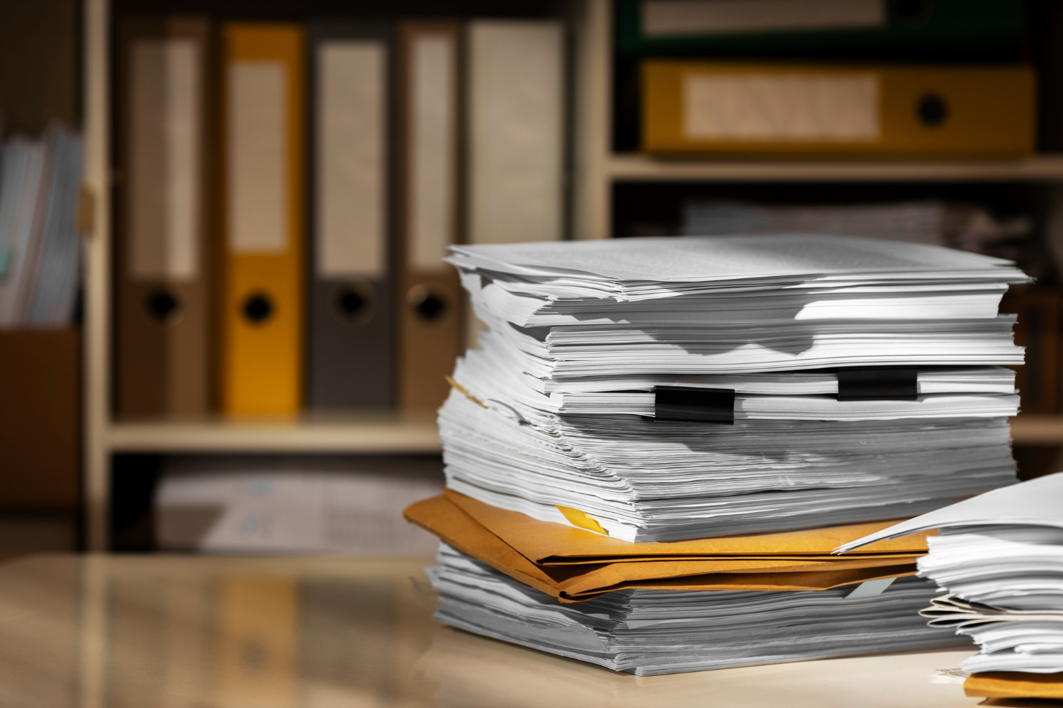 Documentos, papéis, burocracia, escritório