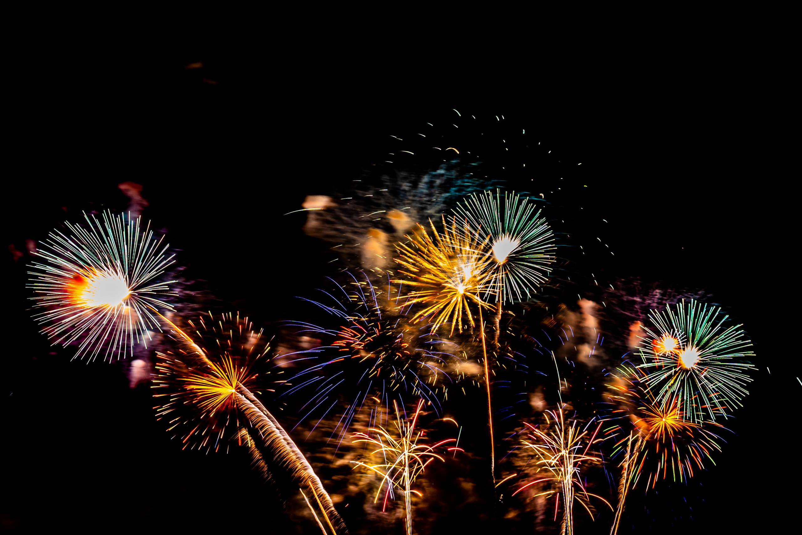 show de fogos de artifício